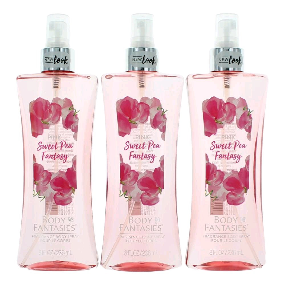 Photo of Pink Sweet Pea Fantasy by Body Fantasies, 3 Pack 8oz Fragrance Body Spray women